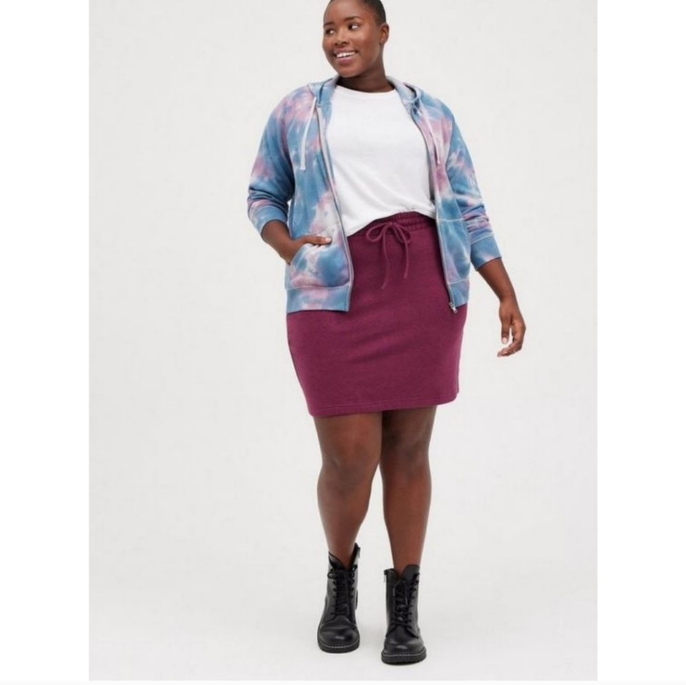 Torrid A-Line Mini Skirt - Fleece Purple Size 0